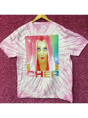 Cher Rock & Pop Pink Tie Dye Oversized T-Shirt Medium